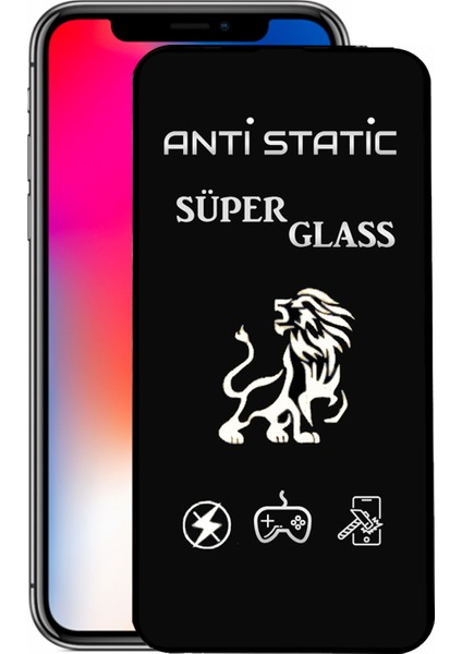 Case World Apple iPhone x Tam Kaplayan Anti Statik Dayanıklı Süper Cam Ekran Koruyucu