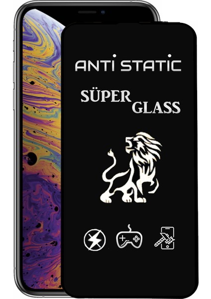 Apple iPhone Xs Tam Kaplayan Anti Statik Dayanıklı Süper Cam Ekran Koruyucu