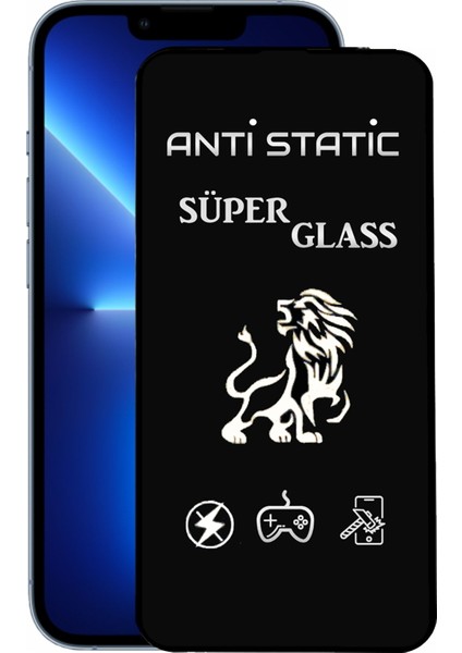 Apple iPhone 13 Pro Max Tam Kaplayan Anti Statik Dayanıklı Süper Cam Ekran Koruyucu