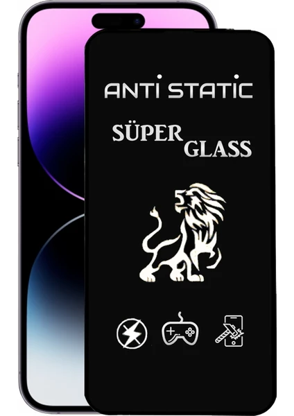 Case World Apple iPhone 14 Pro Max Tam Kaplayan Anti Statik Dayanıklı Süper Cam Ekran Koruyucu