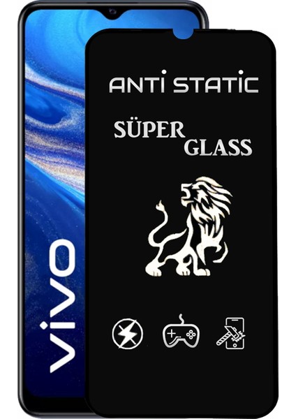 Vivo Y20S Tam Kaplayan Anti Statik Dayanıklı Süper Cam Ekran Koruyucu