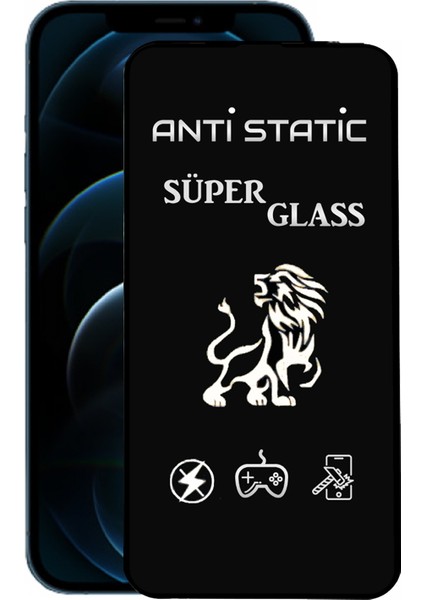 Case World Apple iPhone 12 Pro Max Tam Kaplayan Anti Statik Dayanıklı Süper Cam Ekran Koruyucu