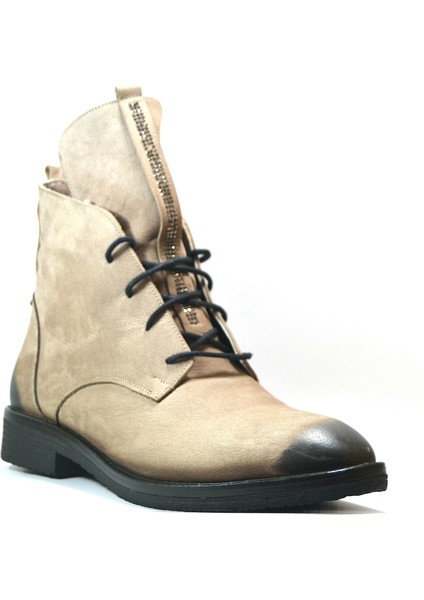 21PZ17.623 Hakiki Deri Nubuk Kum Fermuarlı Taşlı Abiye Kadın Postal Bot Büyük Numara fiyatları
