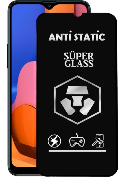 Caseart Samsung Galaxy A20S Tam Kaplayan Anti Statik Dayanıklı Süper Cam Ekran Koruyucu