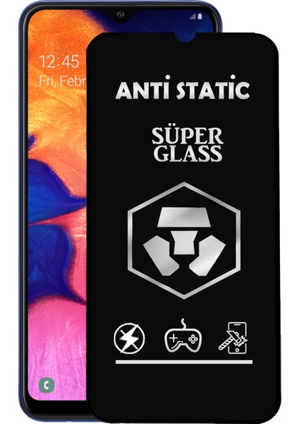 Caseart Samsung Galaxy A10 Tam Kaplayan Anti Statik Dayanıklı Süper Cam Ekran Koruyucu