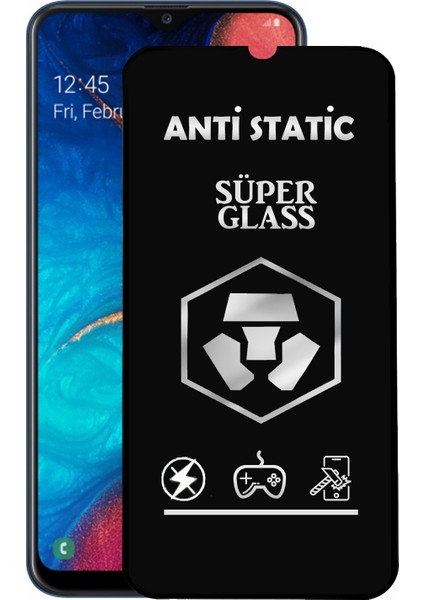 Caseart Samsung Galaxy A20 Tam Kaplayan Anti Statik Dayanıklı Süper Cam Ekran Koruyucu