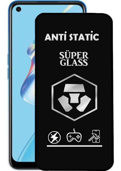 Oppo A54 Tam Kaplayan Anti Statik Dayanıklı Süper Cam Ekran Koruyucu