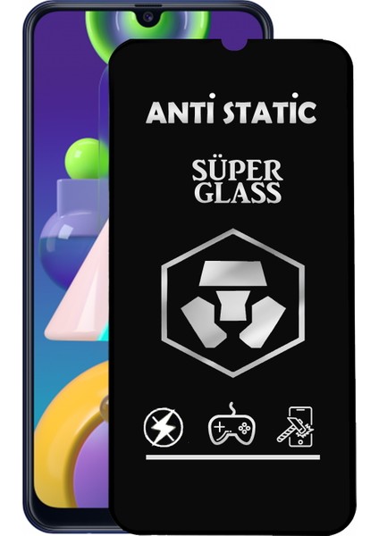 Caseart Samsung Galaxy M21 Tam Kaplayan Anti Statik Dayanıklı Süper Cam Ekran Koruyucu