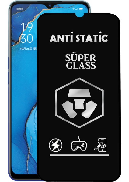 Oppo Reno 3 Tam Kaplayan Anti Statik Dayanıklı Süper Cam Ekran Koruyucu