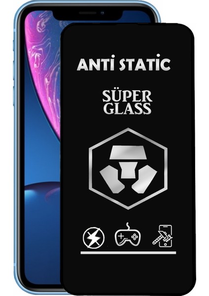 Caseart Apple iPhone Xr Tam Kaplayan Anti Statik Dayanıklı Süper Cam Ekran Koruyucu