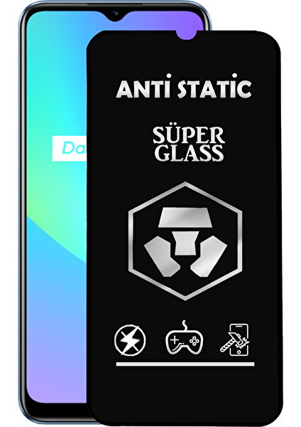 Caseart Realme C25Y Tam Kaplayan Anti Statik Dayanıklı Süper Cam Ekran Koruyucu