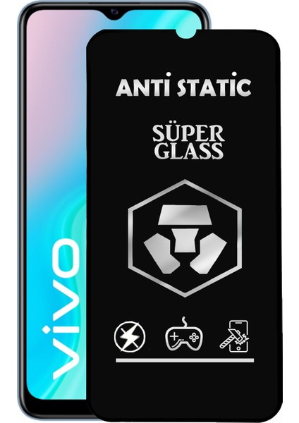 Vivo Y11S Tam Kaplayan Anti Statik Dayanıklı Süper Cam Ekran Koruyucu