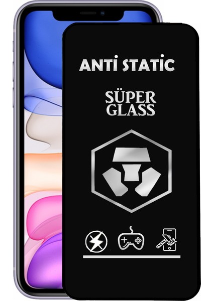 Caseart Apple iPhone 11 Tam Kaplayan Anti Statik Dayanıklı Süper Cam Ekran Koruyucu