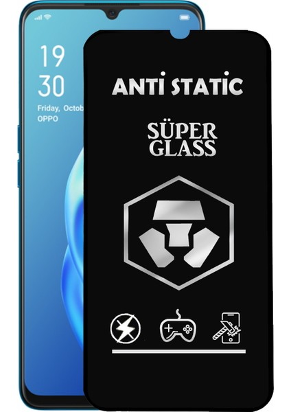 Oppo A91 Tam Kaplayan Anti Statik Dayanıklı Süper Cam Ekran Koruyucu
