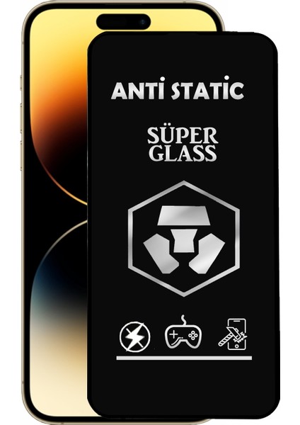 Apple iPhone 14 Pro Tam Kaplayan Anti Statik Dayanıklı Süper Cam Ekran Koruyucu