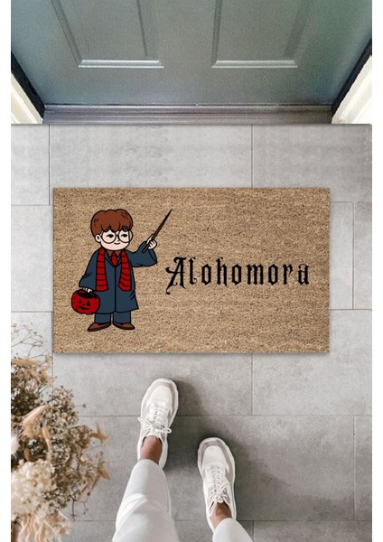 Modern Dijital Baskı Harry Potter Alohomora Kapı Önü Paspası 70X45CM