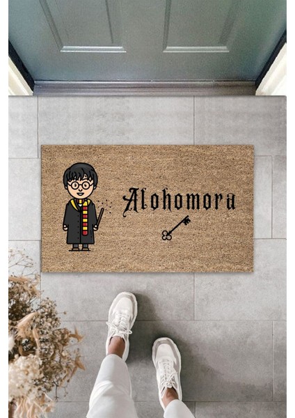 Modern Baskı Harry Potter Alohomora Dekoratif Kapı Önü Paspası 70X45CM