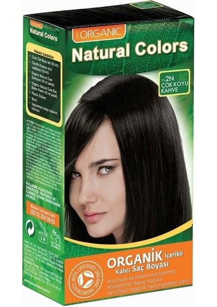 Natural Colors 2n Koyu Kahve Organik Saç Boyası