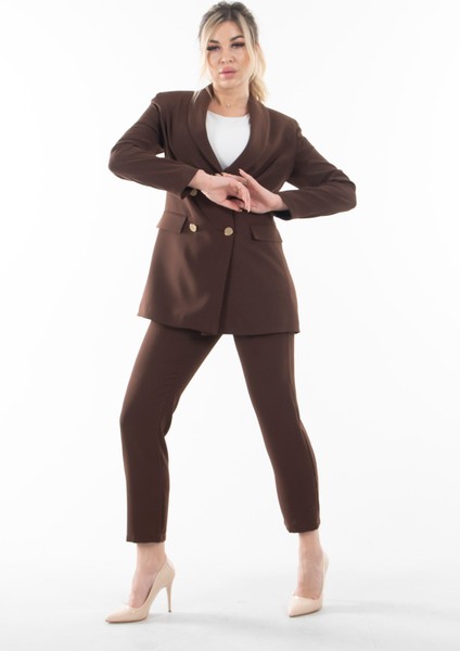 Kahve Blazer Ceket Pantolon Ikili Takım 0106305.05 modelleri