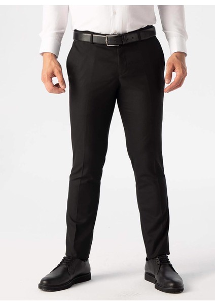 Normal Bel Normal Paça Siyah Erkek Pantolon PN2020500532