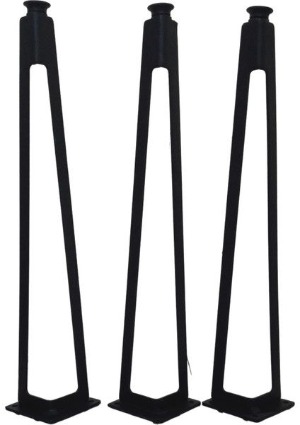 3'lü Dekoratif Metal Firkete Sehpa Ayağı (44 cm Yükseklik)