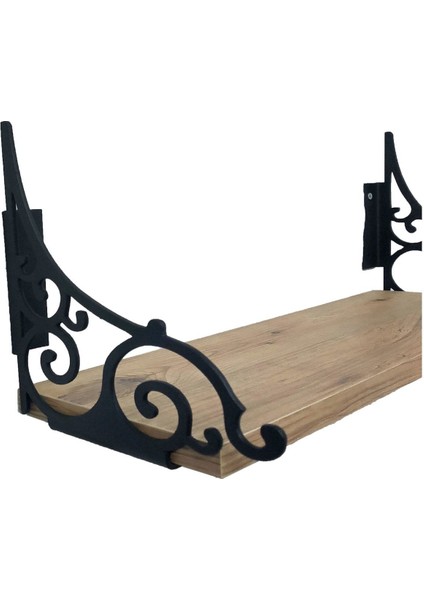 Metal Raf Ayağı 4'lü Set / Çiçeklik / Kitaplık / Siyah Renkli 4 Adet Raf Ayağı + Dubel + Vida