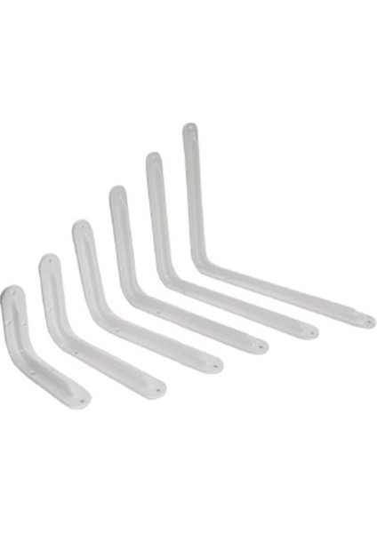 Metal Raf Ayağı 2'li Set / Çiçeklik / Kitaplık / Beyaz Renkli (2 Adet Raf Ayağı + Dubel + Vida)