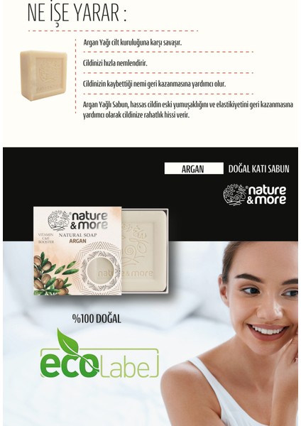 Nature More Argan Sabunu – Cilt Nemlendirici Temizleyici 125 gr