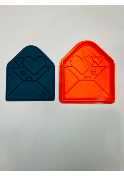 Sevgililer Günü Kalpli Zarf Kurabiye Kalıbı