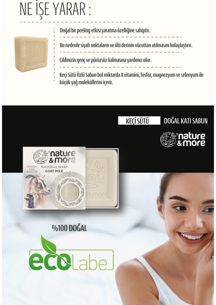 Nature More Keçi Sütü Sabunu - Peeling Etkili Doğal Gözenek 125 gr