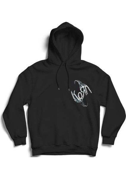 Korn, Hands Logo Rock Metal Kapüşonlu Sweatshirt Hoodie