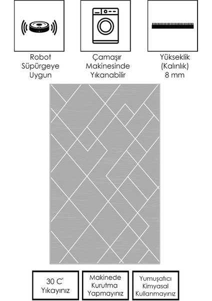 Makinede Yıkanabilir Kaymaz Taban Leke Tutmaz Salon Halısı Mutfak Halısı Ve Yolluk