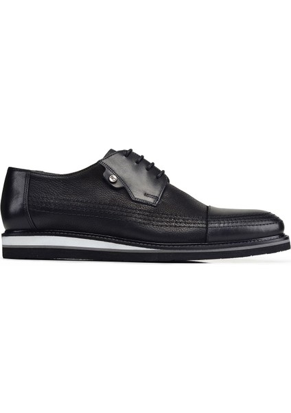 Siyah Günlük Bağcıklı Erkek Ayakkabı -38402-