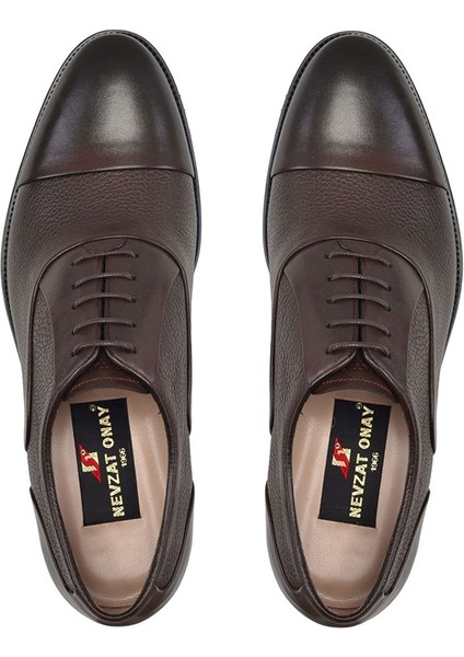 Hakiki Deri Kahverengi Günlük Bağcıklı Erkek Ayakkabı -11331- modelleri
