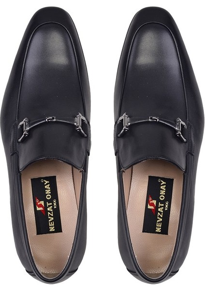Siyah Klasik Loafer Neolit Erkek Ayakkabı -47703-