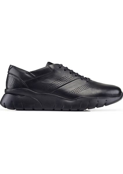Siyah Günlük Bağcıklı Erkek Sneaker -93801-