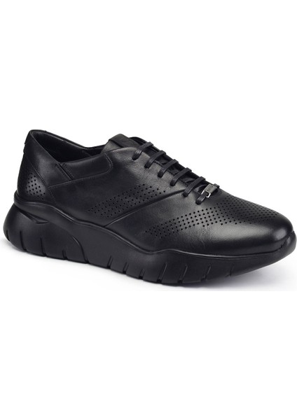 Siyah Günlük Bağcıklı Erkek Sneaker -93801-