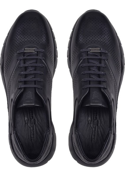 Siyah Günlük Bağcıklı Erkek Sneaker -93801-