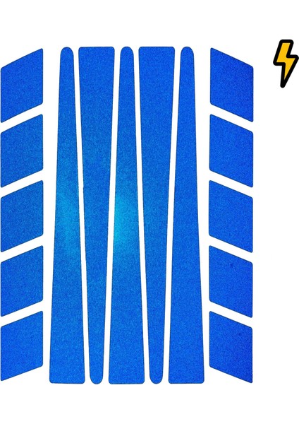 Şerit Tasarımlı Reflektif Mavi Motosiklet Kask Sticker Çınar Extreme fiyatları