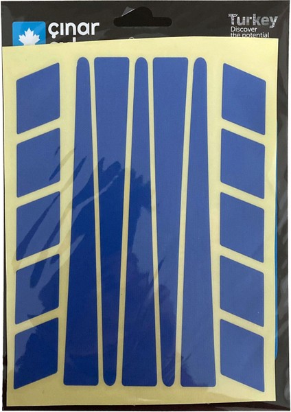 Şerit Tasarımlı Reflektif Mavi Motosiklet Kask Sticker Çınar Extreme indirimleri