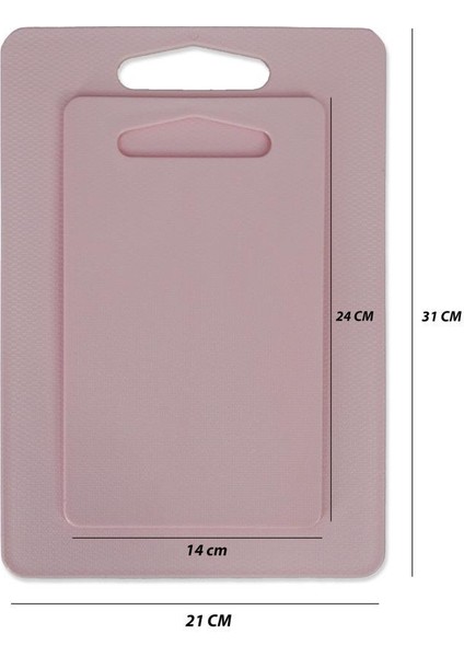 Kesme Tahtası Plastik 2'li Pembe modelleri
