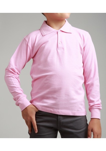 Unisex Penye Polo Yaka Okul Tişörtü modelleri