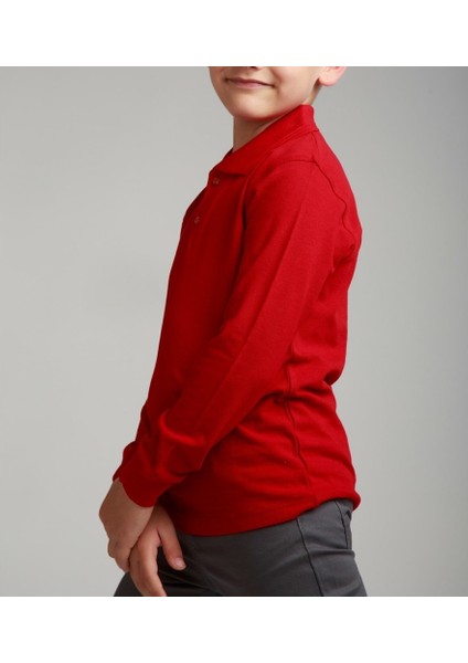 Unisex Penye Polo Yaka Okul Tişörtü