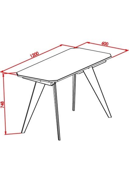 Çalışma Masası V Ayak