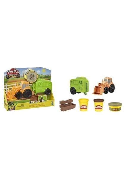 Hasbro HS-F1012 Play Doh Çalışkan Traktör ve Römork
