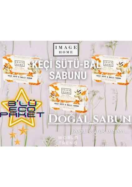 Doğal Keçi Sütü Sabunu, 3lü Ekonomik Paket, Katı Sabun