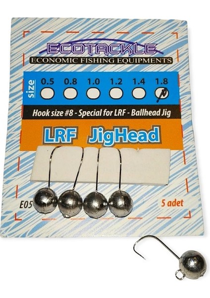 5li Lrf Jig Head - 0.8 gr