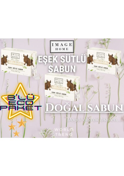 Doğal Eşek Sütü Sabunu, 3lü Ekonomik Paket, Katı Sabun fiyatları