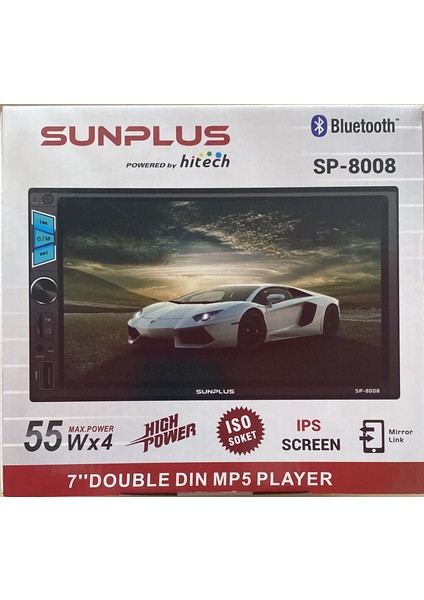 7'' Double Teyp Bluetooth 4X55W