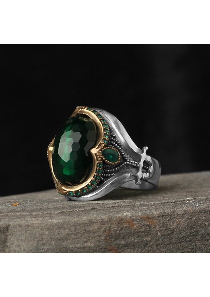 925 Ayar Gümüş Yüzük Kılıç Tasarım Kristal Kesim Zirkon Taşı Takı Mücevher fiyatları